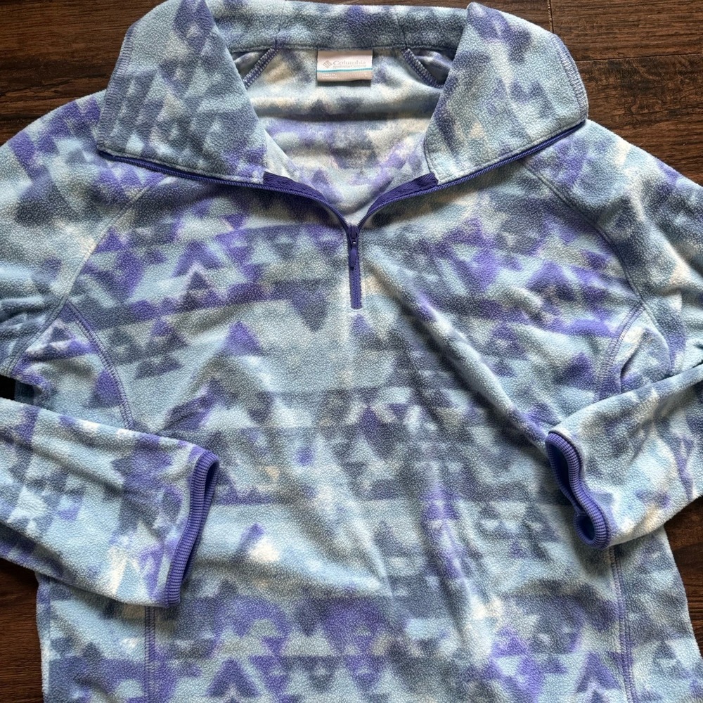 Columbia Women's Large Lightweight Microfleece Half Zip Pullover Outdoor Hiking